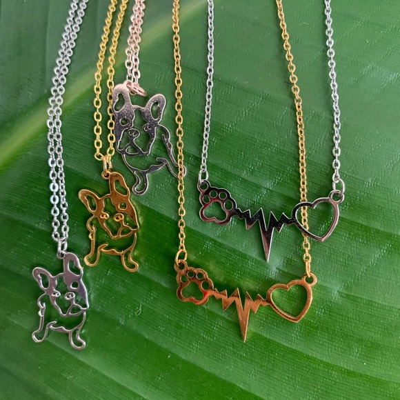 ALL FOR $5.French Bull Dog Necklaces. - Picture 3 of 4